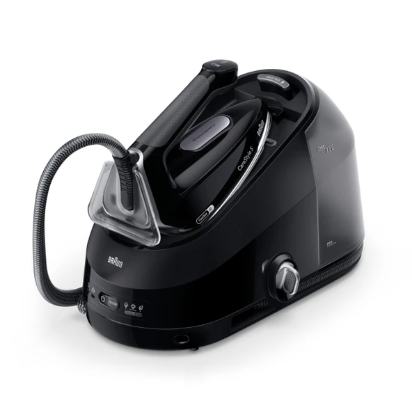 Braun buharlı ütü CareStyle 5 IS5249BK, FreeGlide 3D, 150 g/dk buhar çıkışı, hızlı ısıtma, iCareMode, dikey ütüleme, damlama önleme işlevi, çıkarılabilir su haznesi 2 L, 2400 W, siyah ürün görseli 1