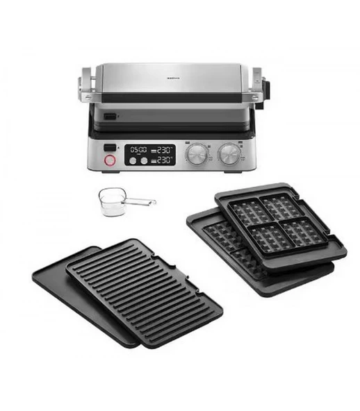 Braun MultiGrill 7 Temaslı Izgara CG 7044 paslanmaz çelikten yapılmıştır Tava ve waffle Dozaj kabı Güç 2000 watt çıkarılabilir parçalar yıkanabilir ürün görseli 1