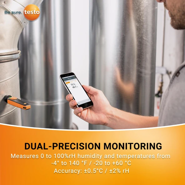 Testo 0560 2605 03 605i termohigrometre - Resim 3