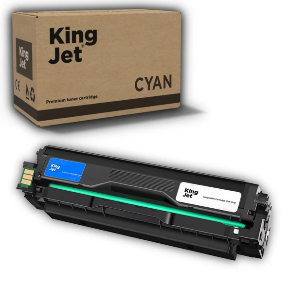 KingJET Samsung Uyumlu CLT-C506L Yüksek Kapasiteli Mavi (Cyan) Çipli Muadil Toner | CLX-6260FW ürün görseli 1