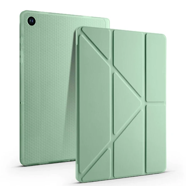 Galaxy Tab A9 Kılıf Zore Tri Folding Kalem Bölmeli Standlı Kılıf ürün görseli 1