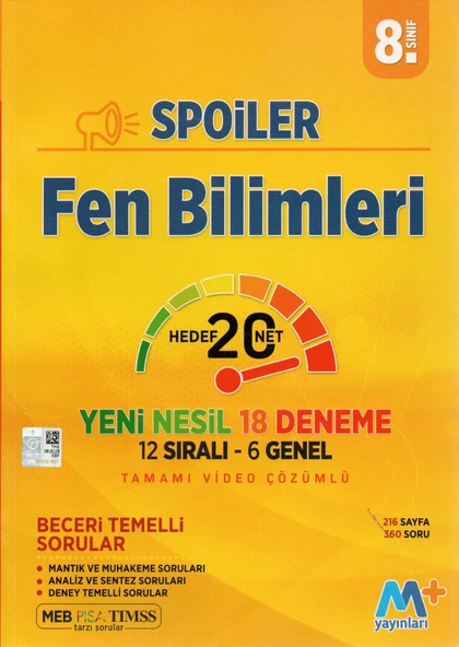 Spoiler 8.Sınıf LGS Fen Bilimleri Deneme Sınavı ürün görseli 1