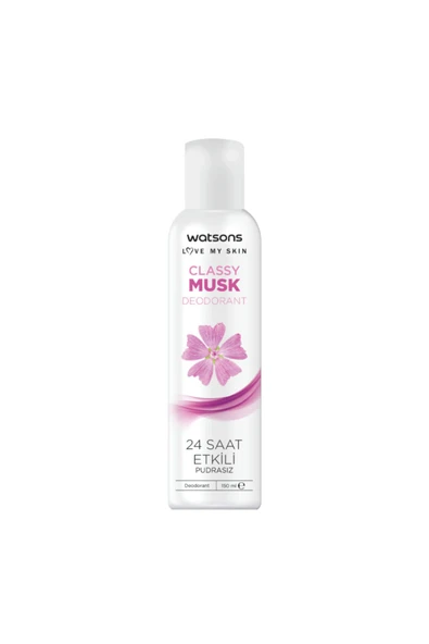 Watsons Classy Musk Deodorant Sprey Pudrasız 150 ml ürün görseli 1
