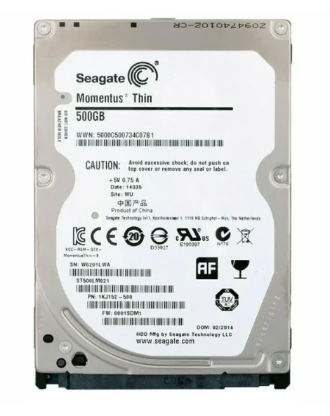 Seagate Laptop Thin HDD 500GB 2.5" 7200RPM Sata 3.0 32Mb Notebook Disk (ST500LM021) ürün görseli 1