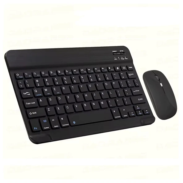 ScHitec Bluetooth Klavye + 2,4 Ghz+Bluetooth Mouse Seti Type-C Şarjlı Siyah ürün görseli 1