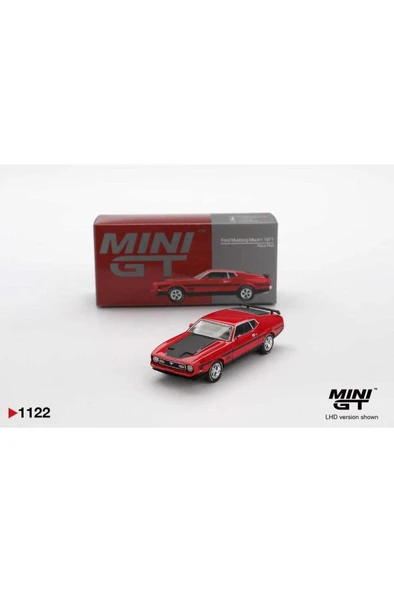 BL 1122 minigt Ford Mustang Mach1 1971 Race Kırmızı 1/64 Model Araba ürün görseli 1