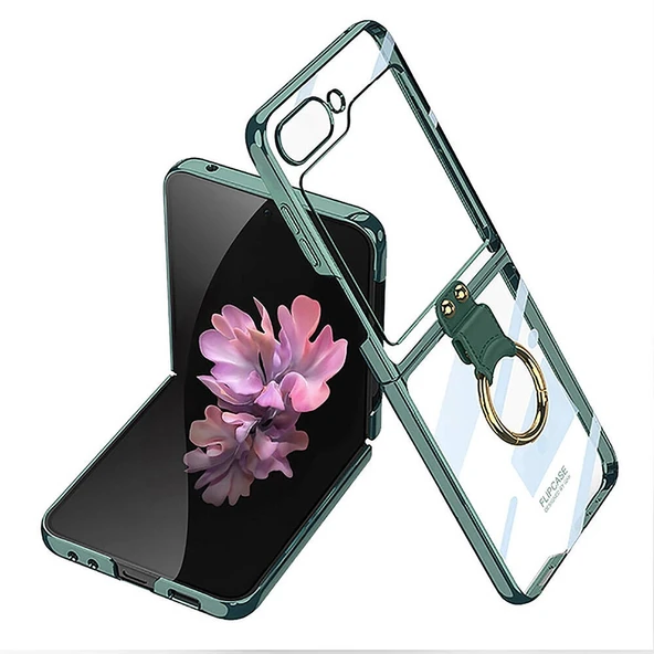 Galaxy Z Flip 6 Kılıf Zore Yüzüklü Kıpta Kapak ürün görseli 1