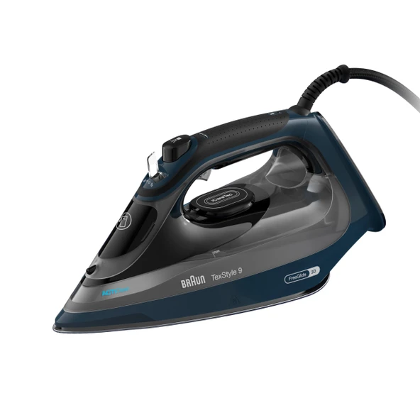 FreeGlide 3D teknolojisine sahip Braun TexStyle 9 SI9682 DB buharlı ütü, dikey buhar, damlama önleyici işlevi 330 ml doldurma açıklığı, 260 g/dak, 3200 W, koyu mavi ürün görseli 1