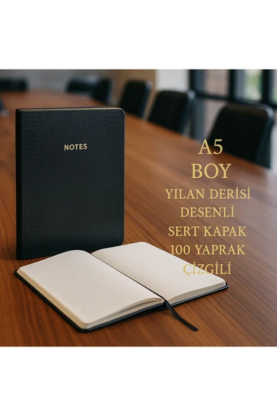 SZK STORE Göz Alıcı Tasarım, Yüksek Kalite:100 Yaprak,A5 Not Defteri-Ajanda , Yılan Derisi Desenli Sert Kapak ürün görseli 1