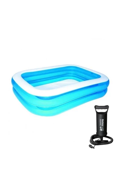 BESTWAY 12819 - Büyük Boy Dikdörtgen Şişme Aile Havuzu (211x132x46cm) ürün görseli 1