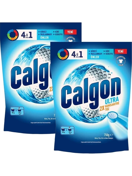 Calgon 4ü1 Arada Ultra Konsantre Toz Kireç Önleyici 750 gr 2 Li ürün görseli 1