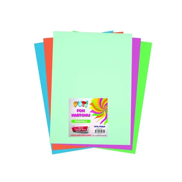 Puti 25x35cm Fon Kartonu 10'lu Karışık Renk / ürün görseli 1
