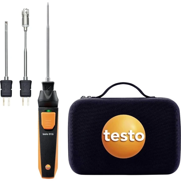 testo - 915i sıcaklık seti - 0563 5915 - gıda, sıvı, gaz, ortam havası ve diğer ortamlarda sıcaklık ölçümü için sıcaklık sensörlü termometre ürün görseli 1