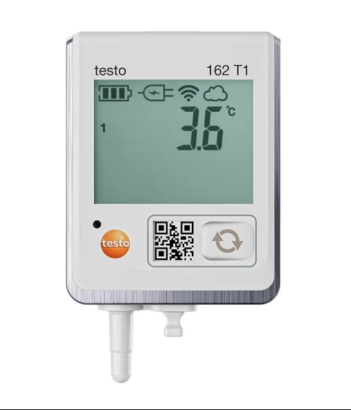 testo 0572 1621 162 T1 sıcaklık dataloggerı ölçülen değişken sıcaklık -30 ila 50 °C dahil. duvar desteği ürün görseli 1