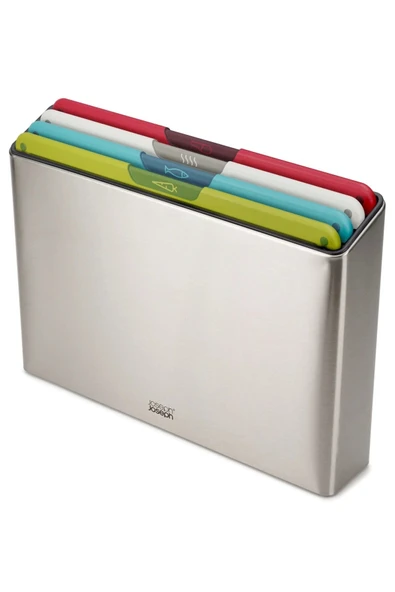 Joseph Joseph MesworldShop Joseph Folio Icon kesme tahtası seti, saklama kutulu, kaymaz, renk işaretli, 4 parça ürün görseli 1
