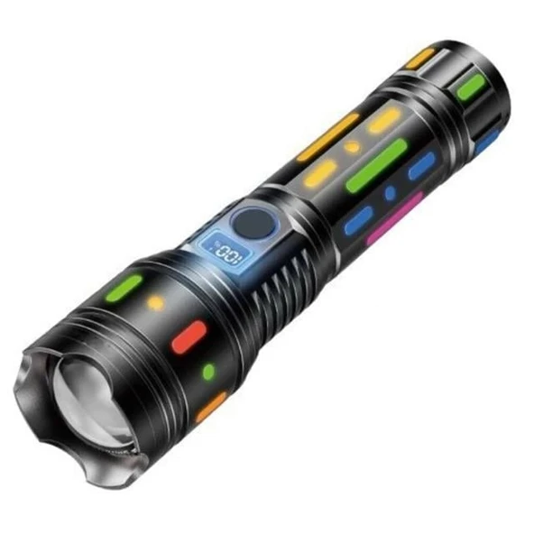 Powermaster PM-25120 Çok Fonksiyonlu Teleskopik Zoom - 5 Modlu Şarjlı El Feneri ürün görseli 1