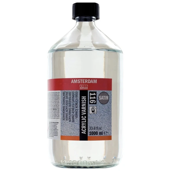 Amsterdam Acrylic Varnish Satin 1000ml Saten Akrilik Boya Verniği / 16 ürün görseli 1