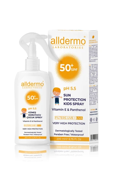 ALLDERMO COCUK GUNES SPREYI SPF50+ 200ML ürün görseli 1