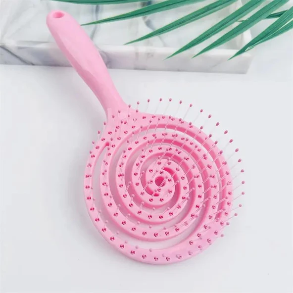 3B Trend 2 Adet Topuzlu Saç Açma Fırçası - Şeker Pembe ürün görseli 1