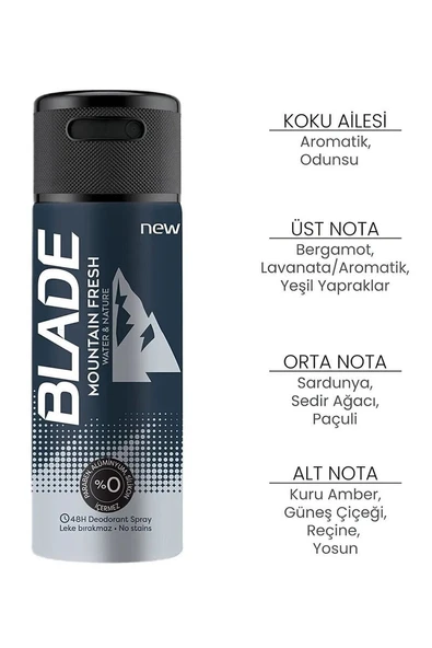 Mountain Fresh Erkek Deodorant 150ml Leke Bırakmaz ürün görseli 1