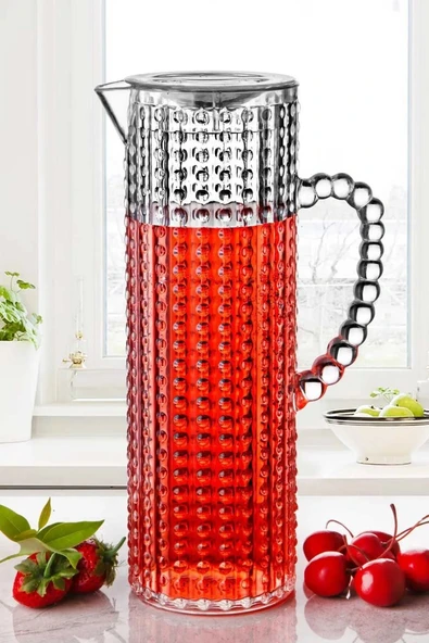 Boncuklu Şeffaf Sürahi 1,5 Lt Royaleks-82939 ürün görseli 1