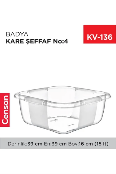 Kare Şeffaf Badya 1 Adet 4 No Royaleks-E167 ürün görseli 1