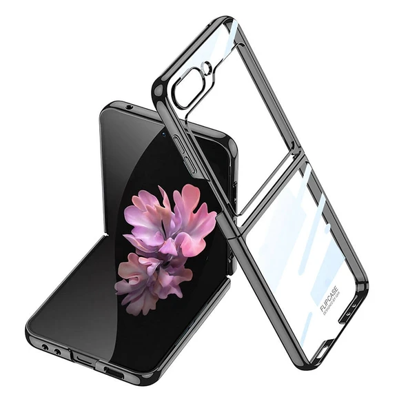 Galaxy Z Flip 6 Kılıf Zore Full Camlı Kıpta Kapak ürün görseli 1