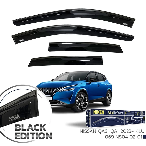 NİKEN Nissan qashqai cam rüzgarlığı siyah kromlu black edition niken 2021+ ürün görseli 1