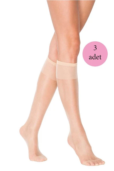 3 Adet Süper Ince 15 den Mat Pantolon Çorabı Açık Ten ürün görseli 1