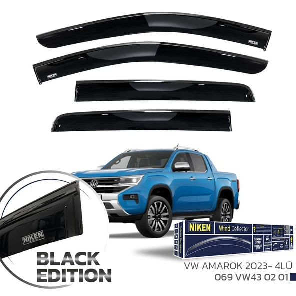 NİKEN Vw amarok cam rüzgarlığı siyah kromlu black edition niken 2023+ ürün görseli 1