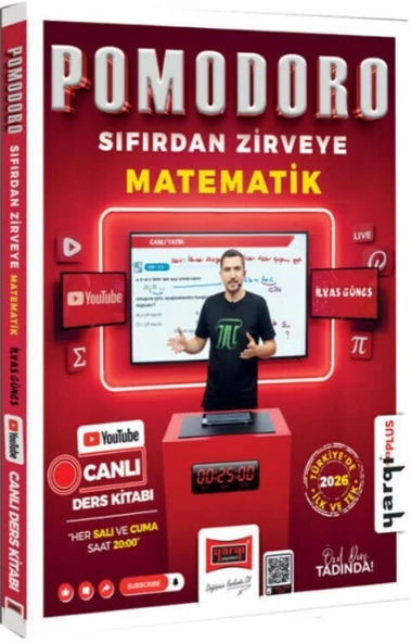 KPSS ALES DGS MEB AGS TYT AYT Matematik Pomodoro Sıfırdan Zirveye Canlı Ders Kitabı Yargı Yayınları ürün görseli 1