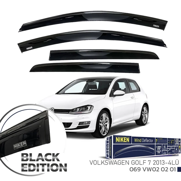 NİKEN Vw golf 7 cam rüzgarlığı siyah kromlu black edition niken 2013 / 2020 ürün görseli 1