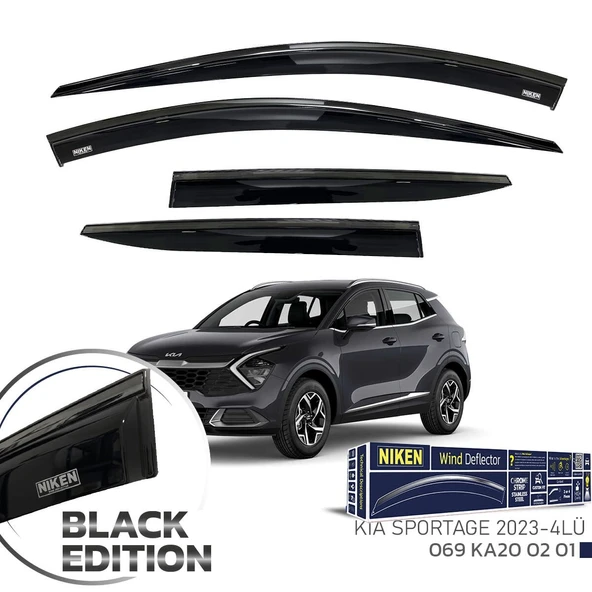 NİKEN Kia sportage cam rüzgarlığı siyah kromlu black edition niken 2021+ ürün görseli 1