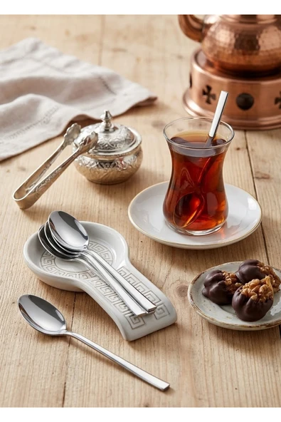 12 Adet Paslanmaz Çelik Lüx Çay Kaşığı Çubuk Çay Kaşığı ürün görseli 1