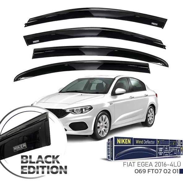 NİKEN Fiat egea cam rüzgarlığı siyah kromlu black edition niken 2016+ ürün görseli 1