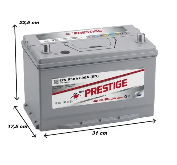 Ako Prestige 12v 95ah 690a Akü - Resim 2