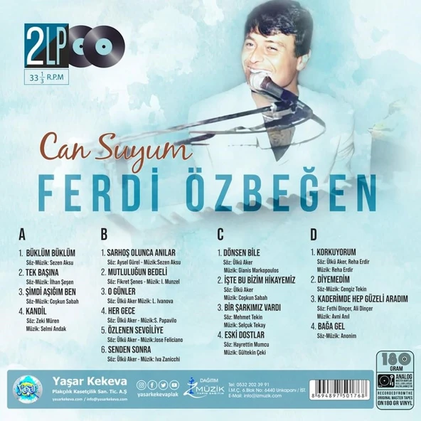 Ferdi Özbeğen Can Suyum - Renkli Plak - Resim 2