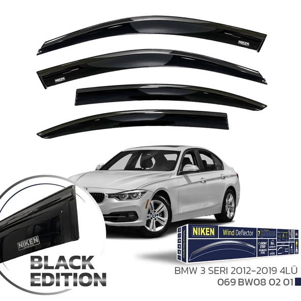 NİKEN Bmw e90 cam rüzgarlığı siyah kromlu black edition niken 2005 / 2012 ürün görseli 1