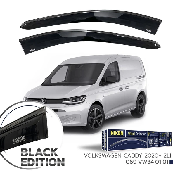 NİKEN Vw caddy cam rüzgarlığı siyah kromlu black edition niken 2020+ ürün görseli 1