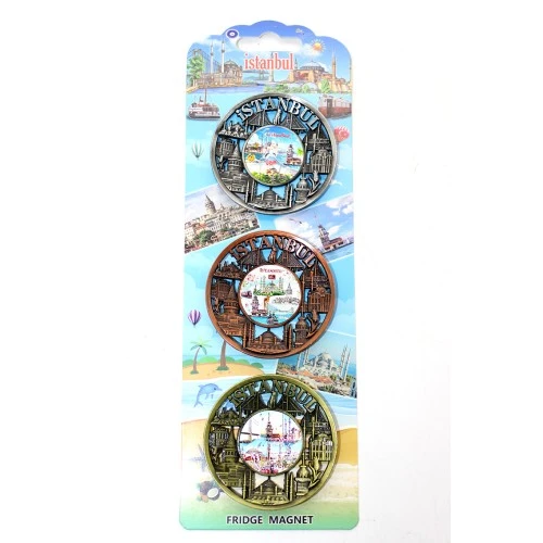 İstanbul Temalı Metal Magnet 3'lü Set Model 1 ürün görseli 1