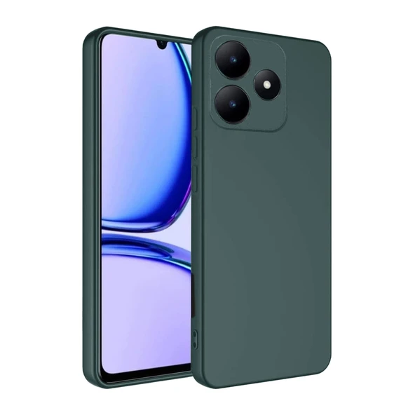 Realme C61 Kılıf First Silikon - Koyu Yeşil ürün görseli 1