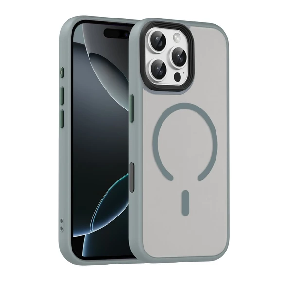 iPhone 16 Pro Max Megane Magsafe Kapak - Titan Gri ürün görseli 1