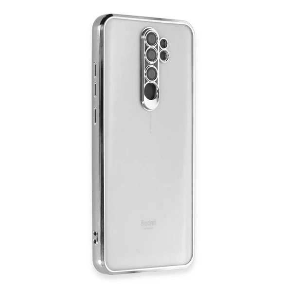 Xiaomi Redmi Note 8 Pro Kılıf Kamera Korumalı Lensli Silikon - Gümüş ürün görseli 1