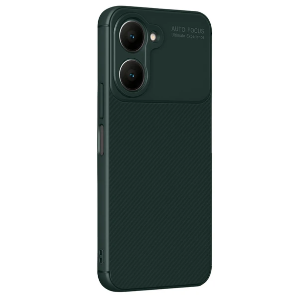 Vivo Y18 Kılıf Auto Focus Karbon Kapak - Koyu Yeşil ürün görseli 1