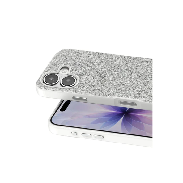 iPhone 17 Bright Simli Kapak - Beyaz - Resim 2