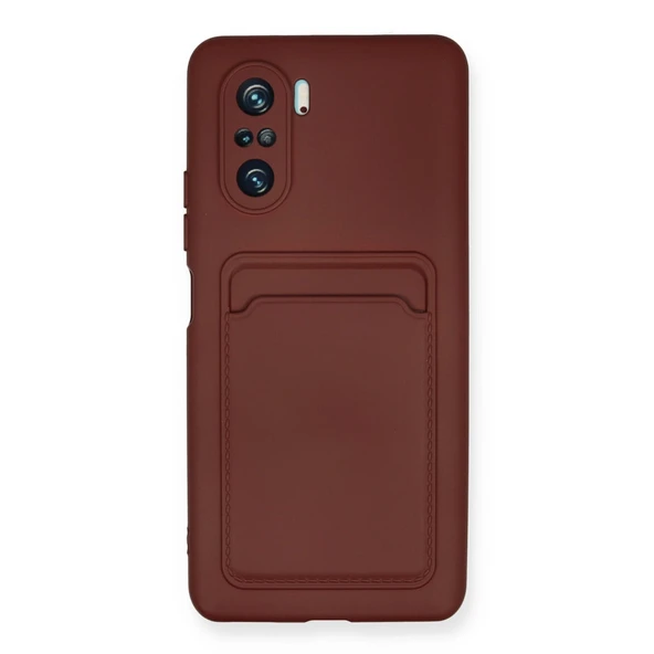 Xiaomi Mi 11i Kılıf Kelvin Kartvizitli Silikon - Bordo ürün görseli 1