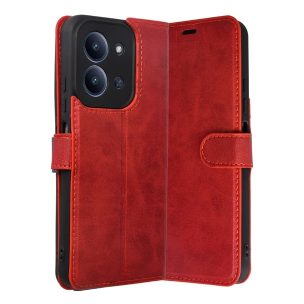 Xiaomi Redmi 15c 4g Trend S Plus Kapaklı Kılıf - Kırmızı ürün görseli 1
