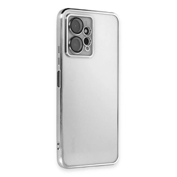 Xiaomi Redmi Note 12 4g Kılıf Kamera Korumalı Lensli Silikon - Gümüş ürün görseli 1