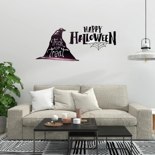 Happy Halloween Temalı Duvar Stickerı - Resim 3