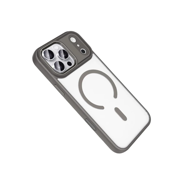 iPhone 17 Pro Terea Magsafe Kapak - Gri - Resim 5